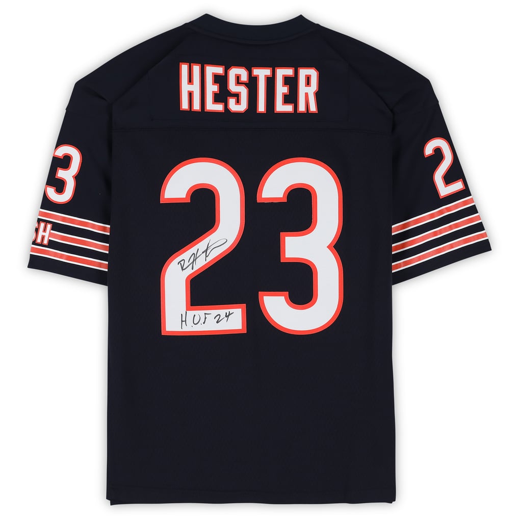 Punc C.Bears #23 Devin Hester Authentic Navy Mitchell & Ness 2006 Replica Jersey with HOF 24 Inscription