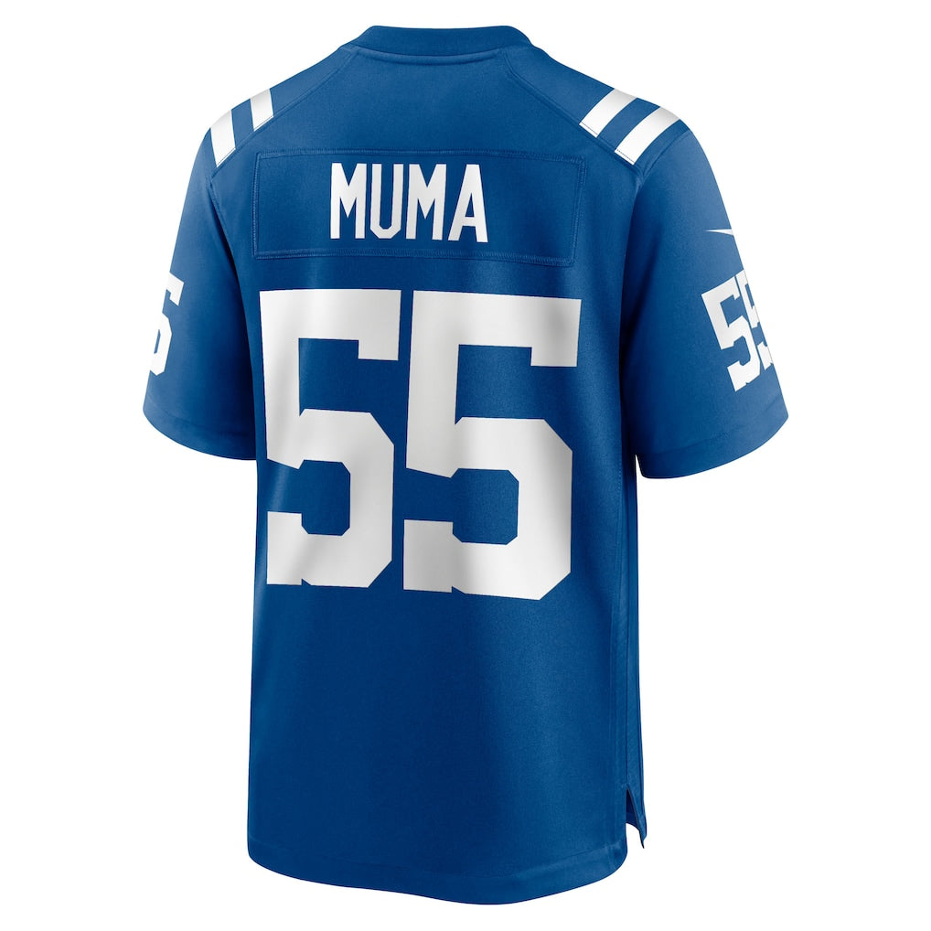 Punc IN.Colts #55 Chad Muma Royal Team Game Jersey