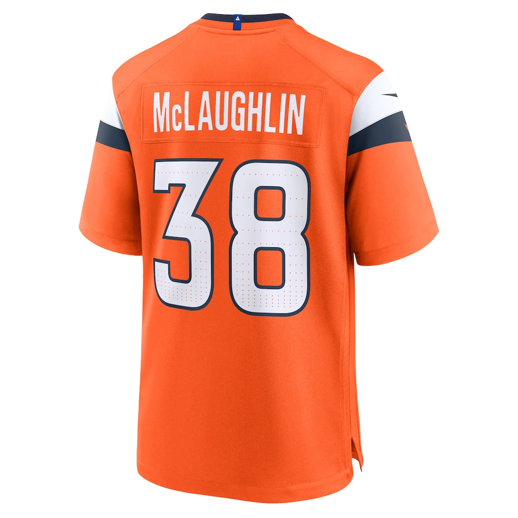 Punc D.Broncos #38 Jaleel McLaughlin Orange Alternate Game Jersey