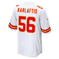 Punc KC.Chiefs #56 George Karlaftis White Away Game Player Jersey