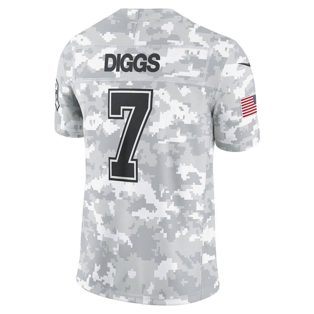 Punc D.Cowboys #7 Trevon Diggs Arctic Camo 2024 Salute to Service Limited Jersey