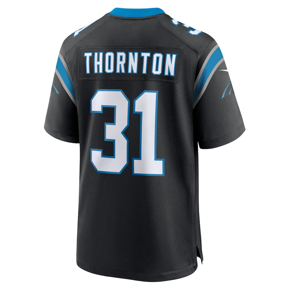 Punc C.Panthers #31 Corey Thornton Black Team Game Jersey