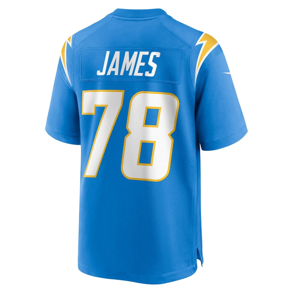 Punc LA.Chargers #78 Andre James Powder Blue Team Game Jersey