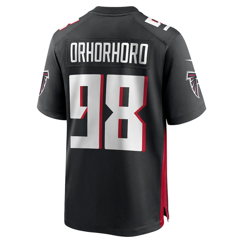 Punc A.Falcons #98 Ruke Orhorhoro Black Game Retired Player Jersey
