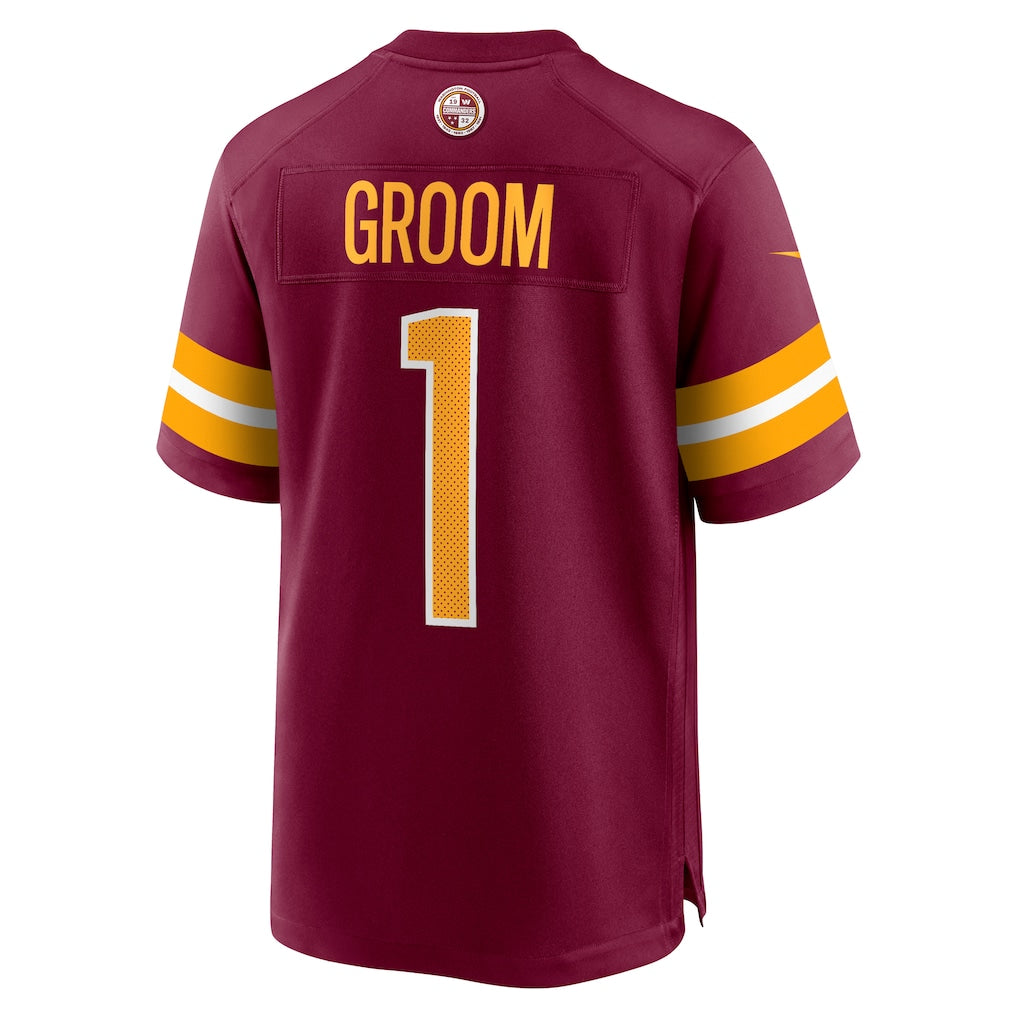 Punc W.Commanders #1 Groom Burgundy Game Jersey