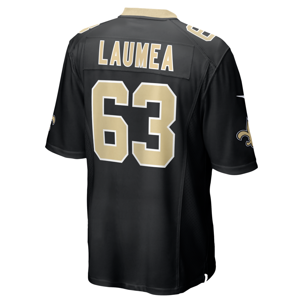 Punc NO.Saints #63 Sataoa Laumea Black Team Game Jersey