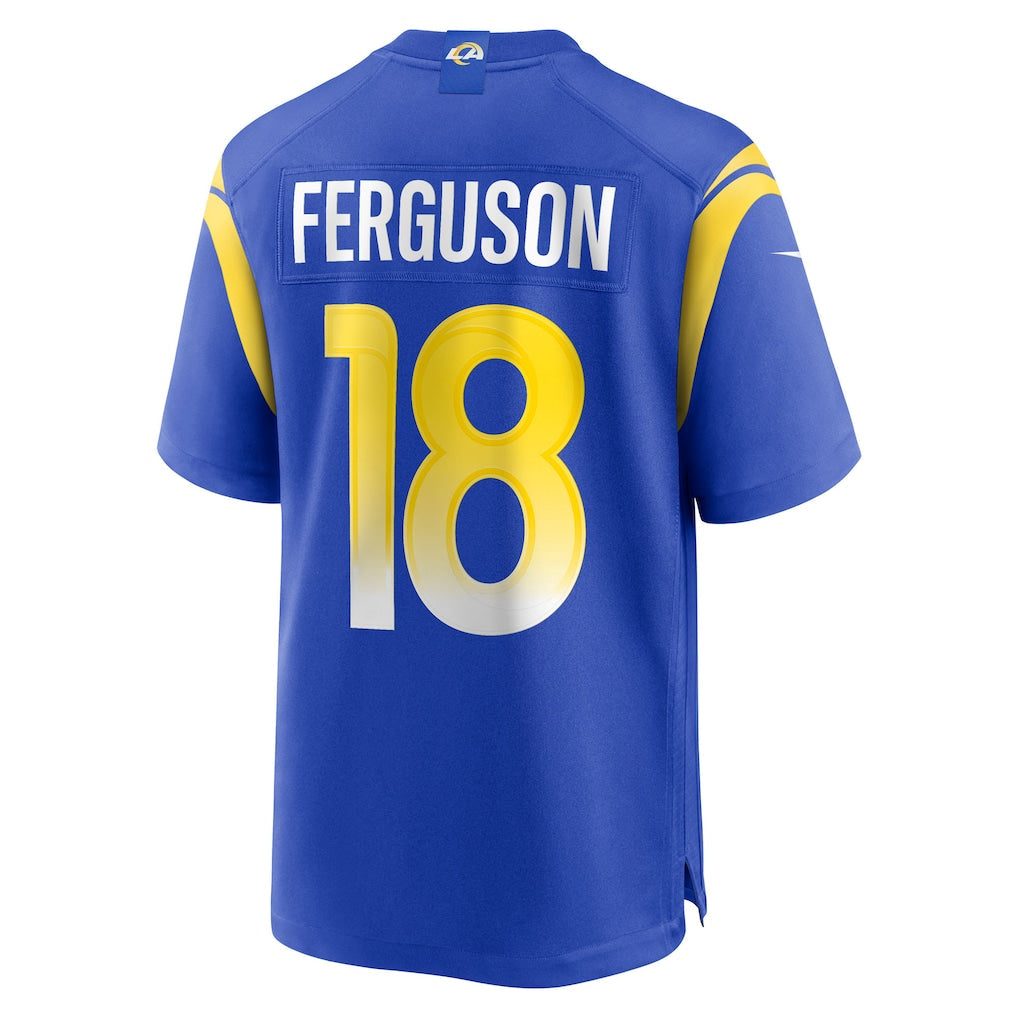 Punc LA.Rams #18 Terrance Ferguson Royal Team Game Jersey