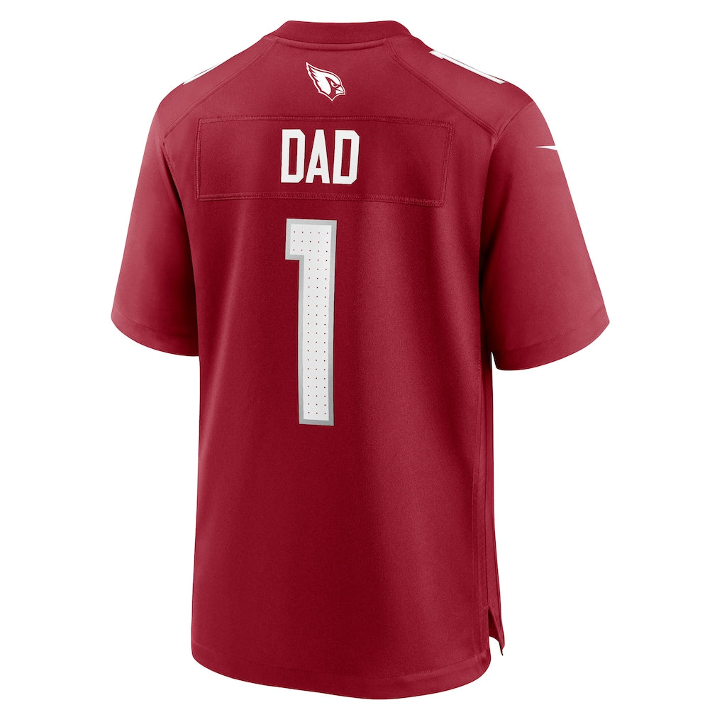 Punc A.Cardinals #1 Dad Cardinal Team Game Jersey