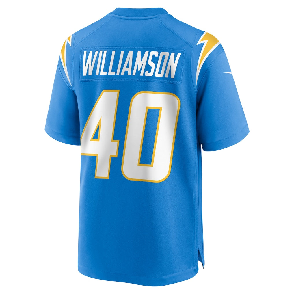 Punc LA.Chargers #40 Kendall Williamson Powder Blue Team Game Jersey