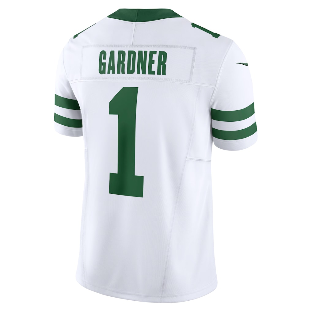 Punc NY.Jets #1 Ahmad Sauce Gardner Legacy White Vapor F.U.S.E. Limited Jersey