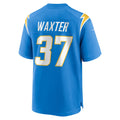 Punc LA.Chargers #37 Isas Waxter Powder Blue Team Game Jersey