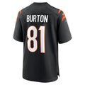 Punc C.Bengals #81 Jermaine Burton Black Team Game Jersey