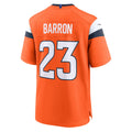 Punc D.Broncos #23 Jahdae Barron Orange Team Game Jersey