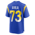 Punc LA.Rams #73 Steve Avila Royal Home Game Jersey