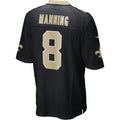 Punc NO.Saints #8 Archie Manning Black Game Retired Player Jersey