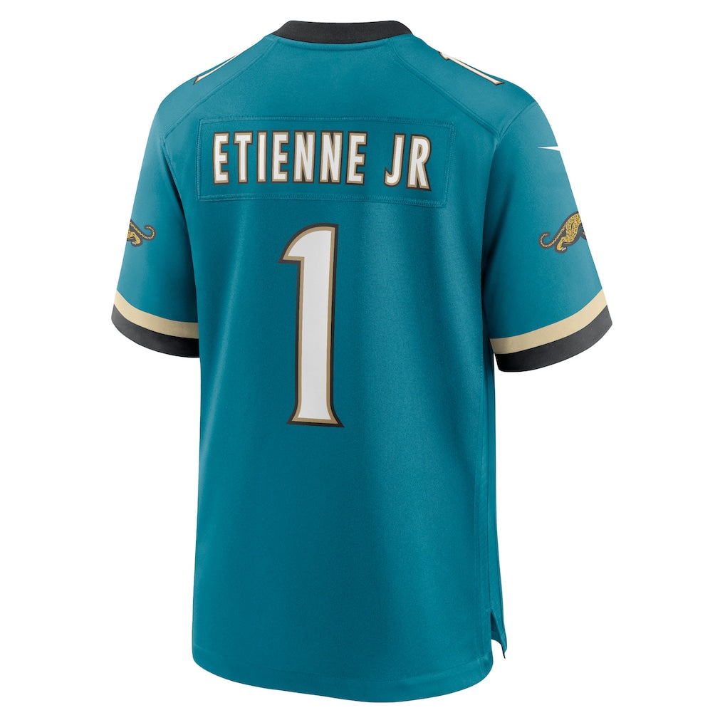 Punc J.Jaguars #1 Travis Etienne Jr Teal Prowler Throwback Player Game Jersey
