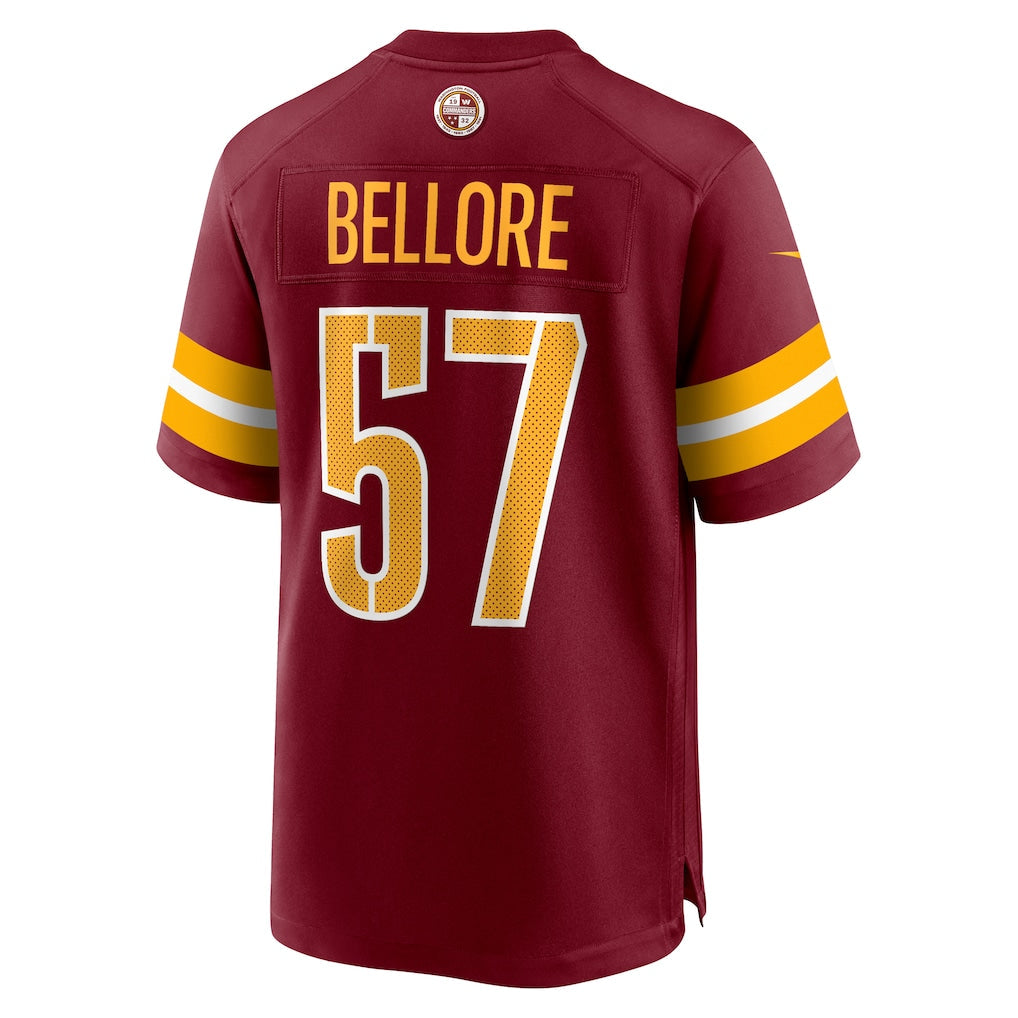 Punc W.Commanders #57 Nick Bellore Burgundy Team Game Jersey