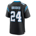 Punc C.Panthers #24 Jonathon Brooks Black Game Jersey