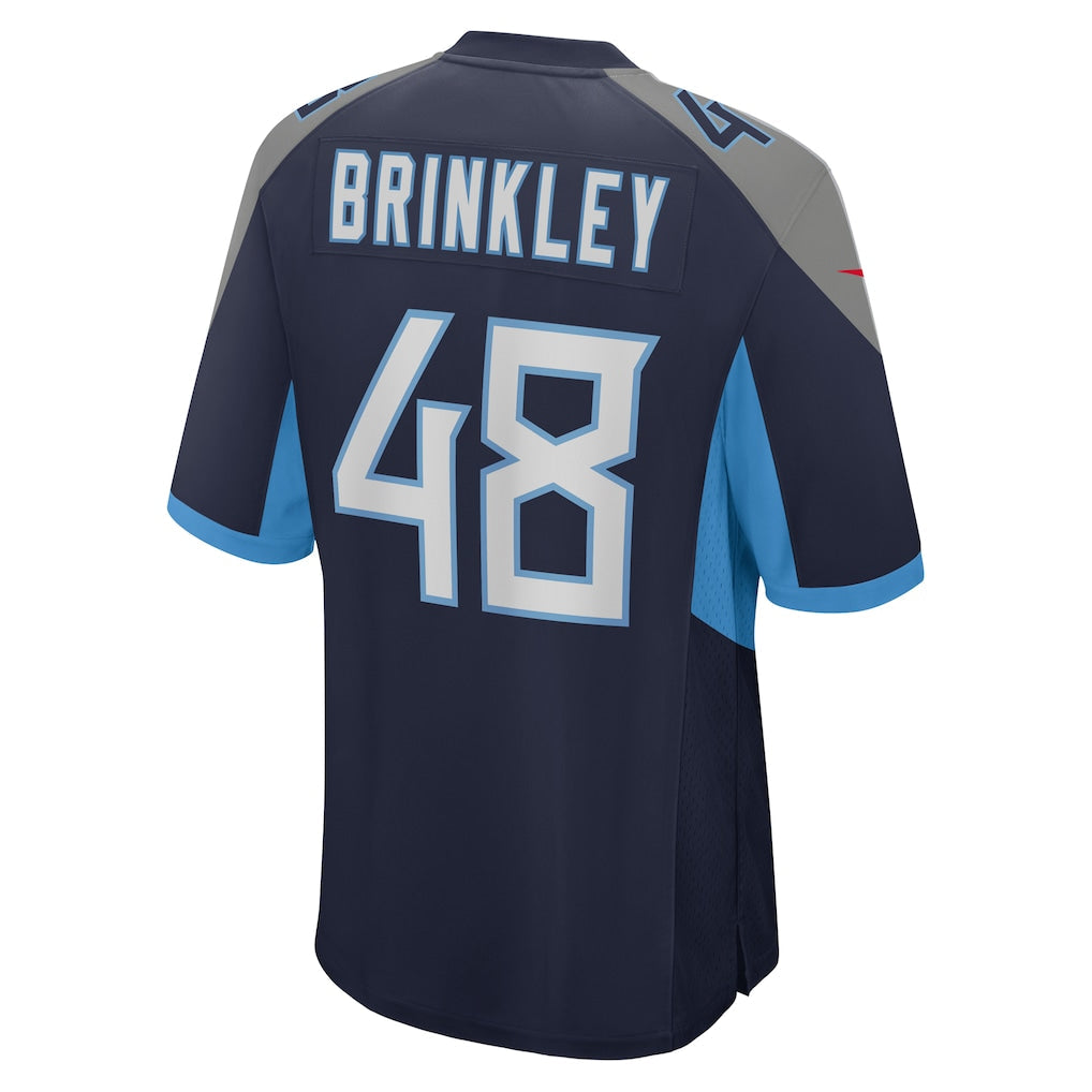 Punc T.Titans #48 Beau Brinkley Navy Game Jersey