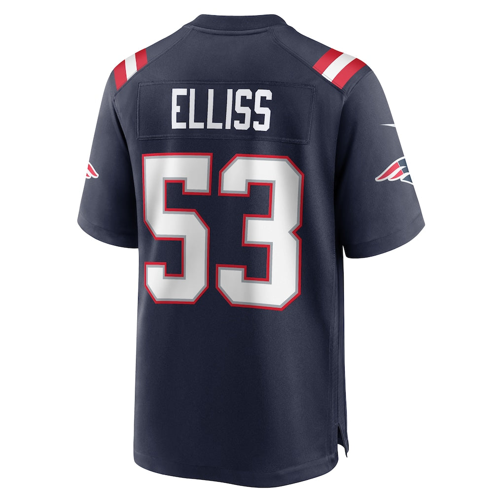 Punc NE.Patriots #53 Christian Elliss Navy Game Retired Player Jersey
