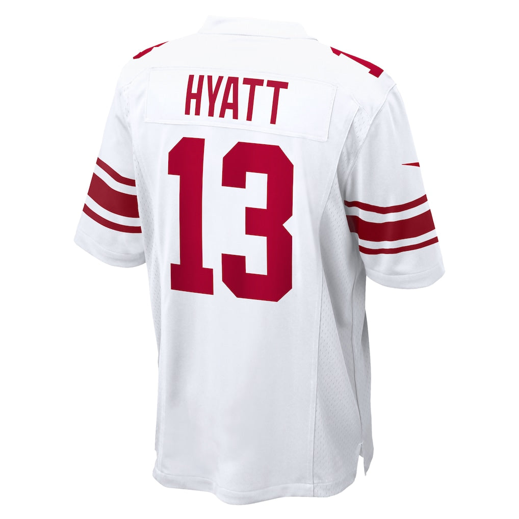 Punc NY.Giants #13 Jalin Hyatt White Game Jersey