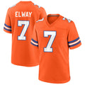 Punc D.Broncos #7 John Elway Player Orange Throwback Game Stitched Jerseys