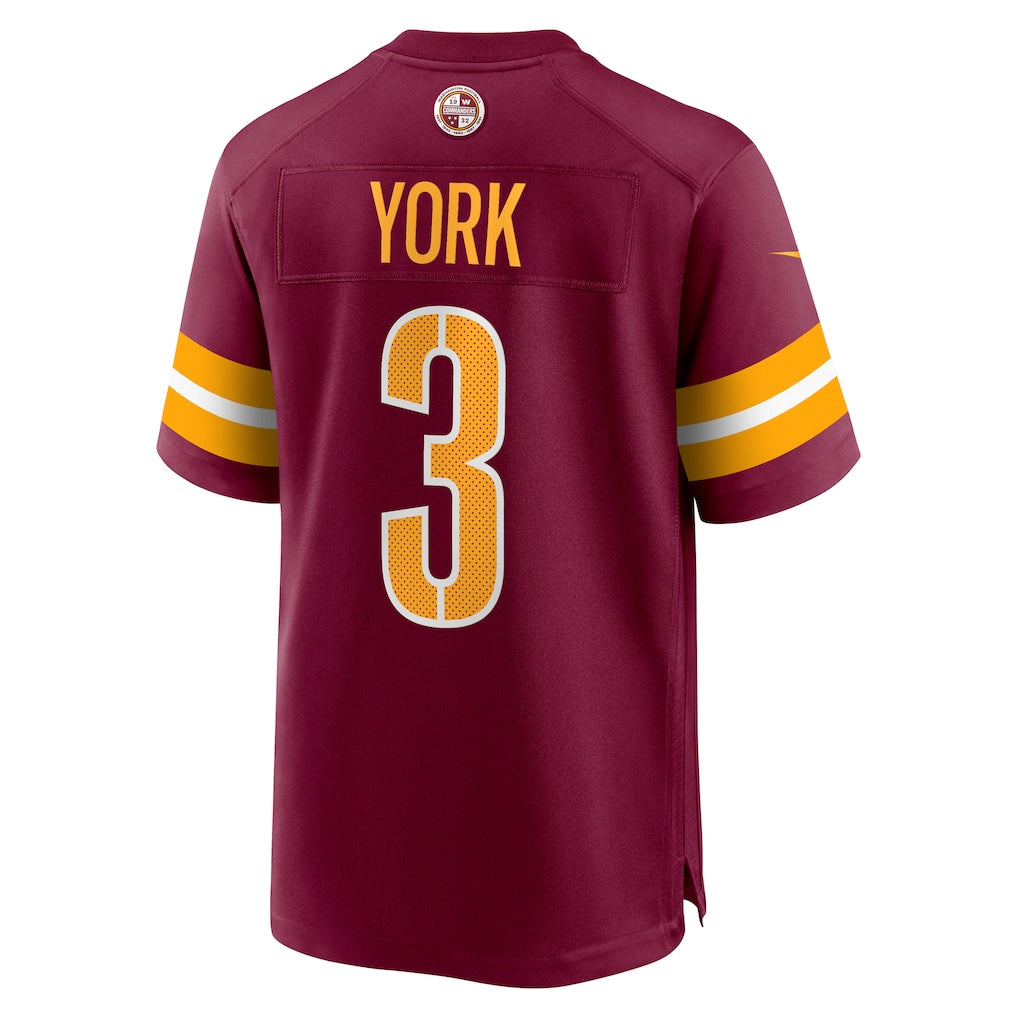 Punc W.Commanders #3 Cade York Burgundy Game Jersey