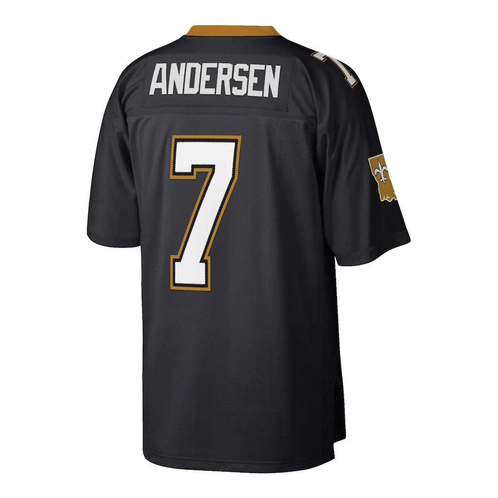 Punc NO.Saints #7 Morten Andersen Mitchell & Ness Black Retired Player Legacy Replica Jersey