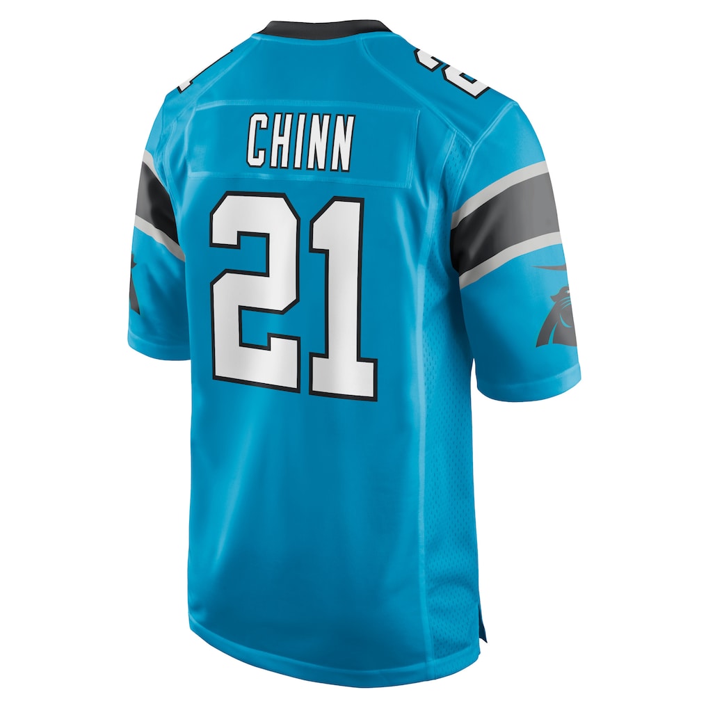 Punc C.Panthers #21 Jeremy Chinn Blue Game Jersey