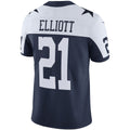 Punc D.Cowboys #21 Ezekiel Elliott Navy Alternate Vapor Limited Jersey