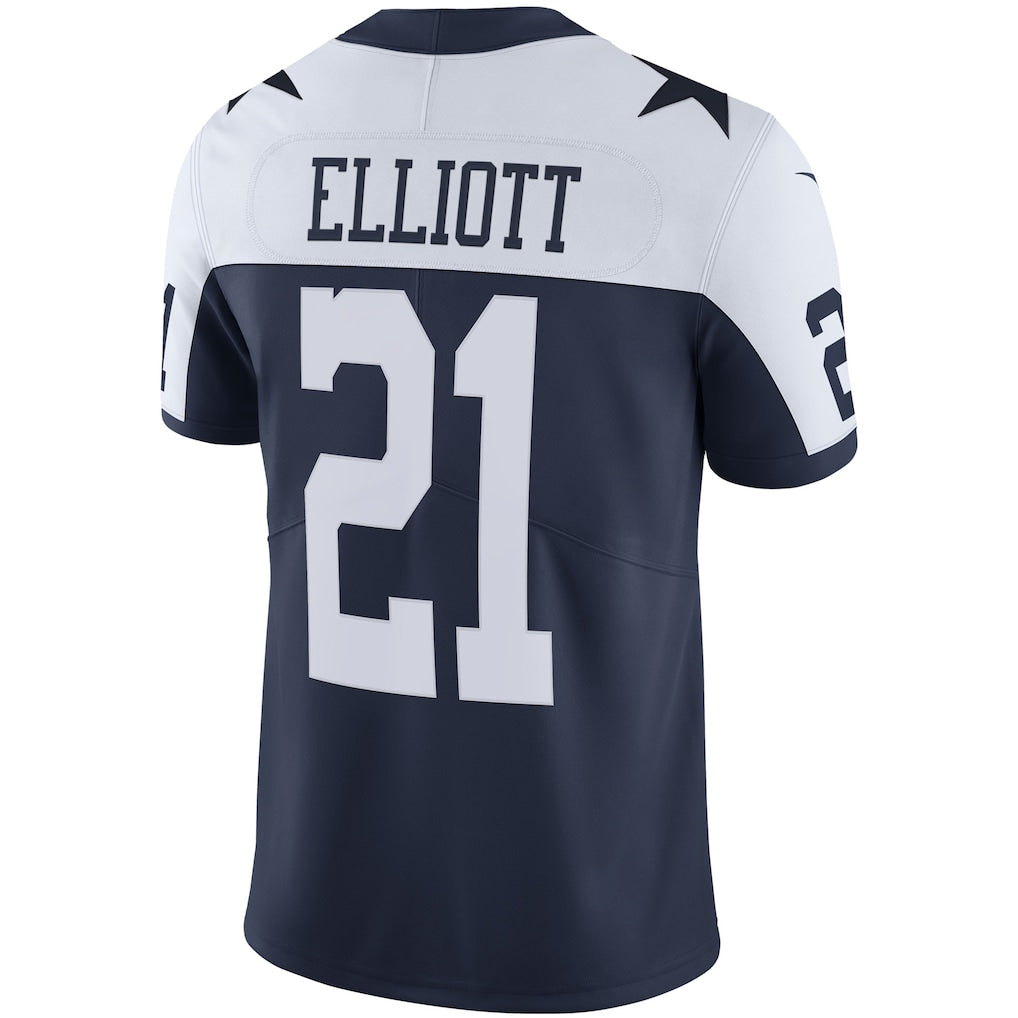 Punc D.Cowboys #21 Ezekiel Elliott Navy Alternate Vapor Limited Jersey
