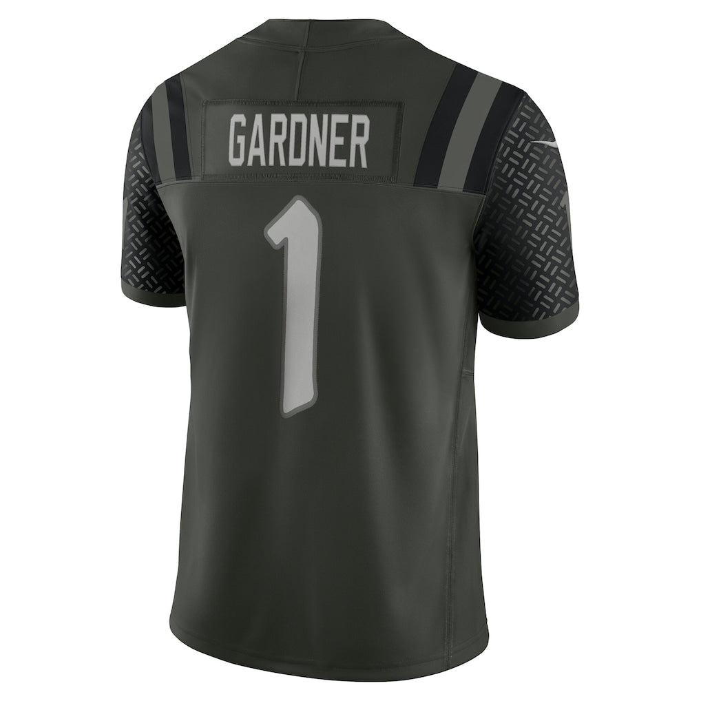 Punc NY.Jets #1 Ahmad Sauce Gardner Gotham Green 2025 Rivalries Collection Limited  Jersey