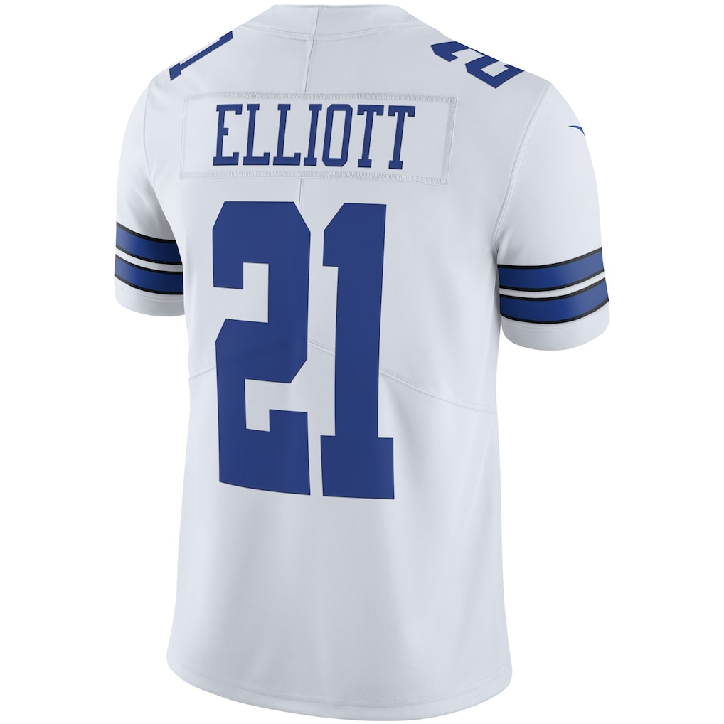 Punc D.Cowboys #21 Ezekiel Elliott White Color Rush Vapor Limited Jersey