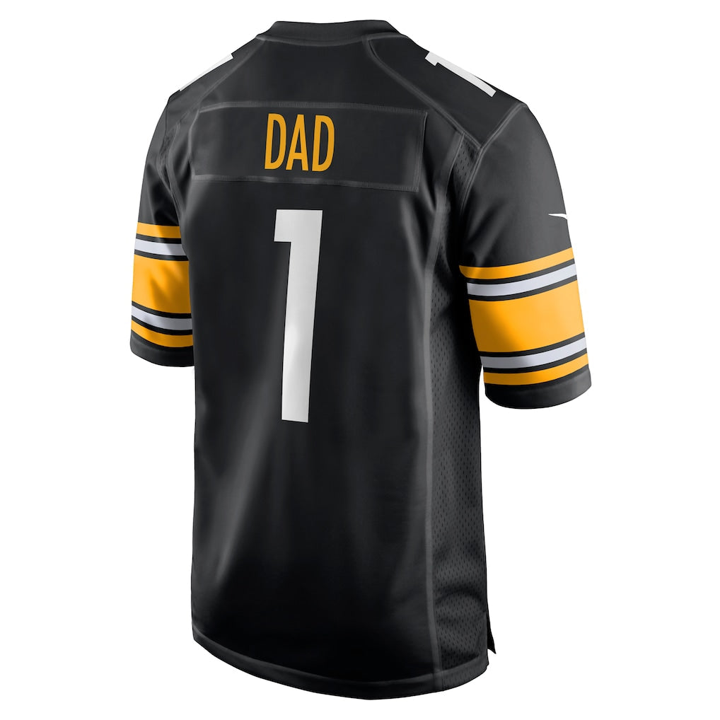 Punc P.Steelers #1 Dad Black Game Jersey