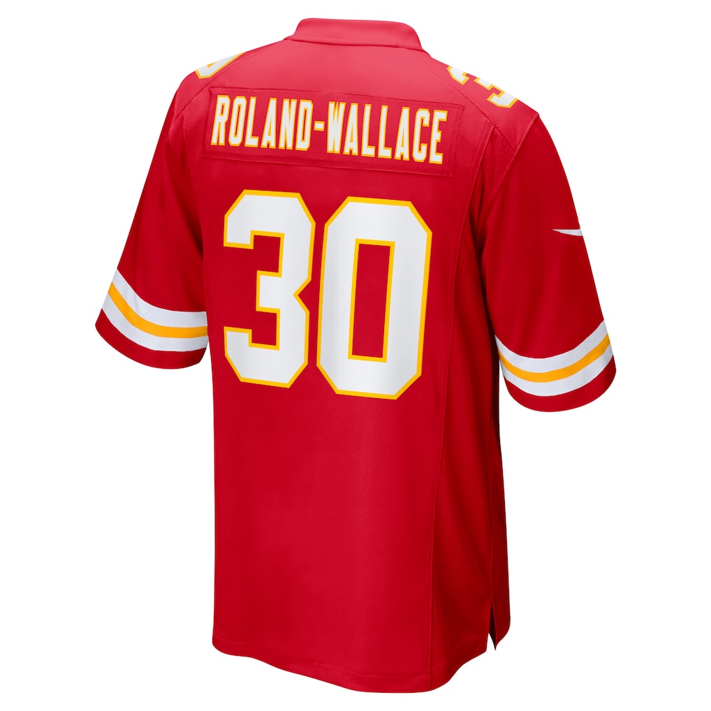 Punc KC.Chiefs #30 Chris Roland-Wallace Red Game Jersey