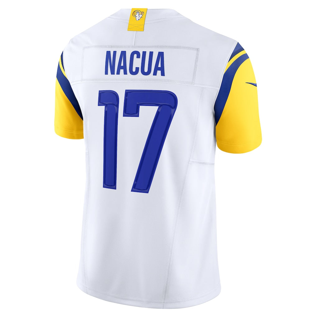 Punc LA.Rams #17 Puka Nacua White Vapor F.U.S.E. Limited Jersey