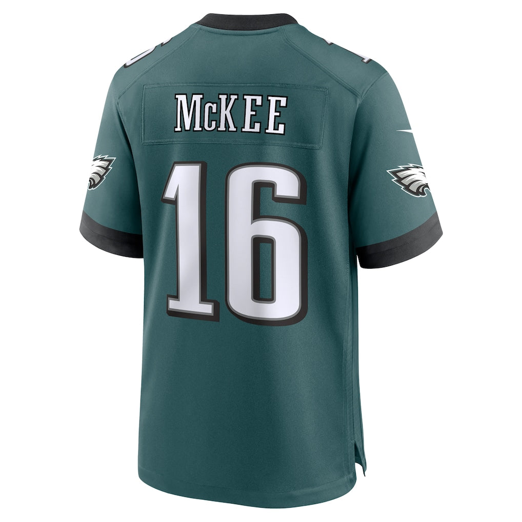 Punc P.Eagles #16 Tanner McKee Midnight Green Team Game Jersey