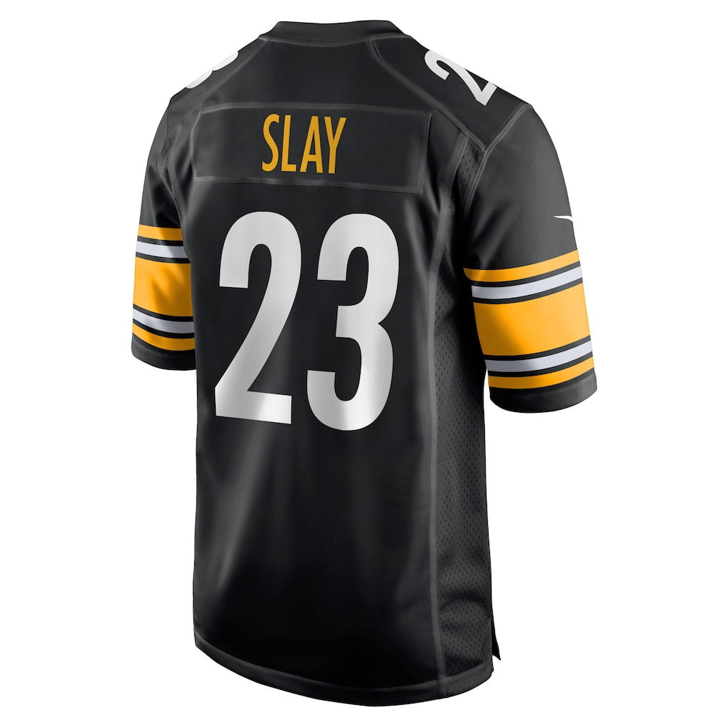 Punc P.Steelers #23 Darius Slay Black Team Game Jersey