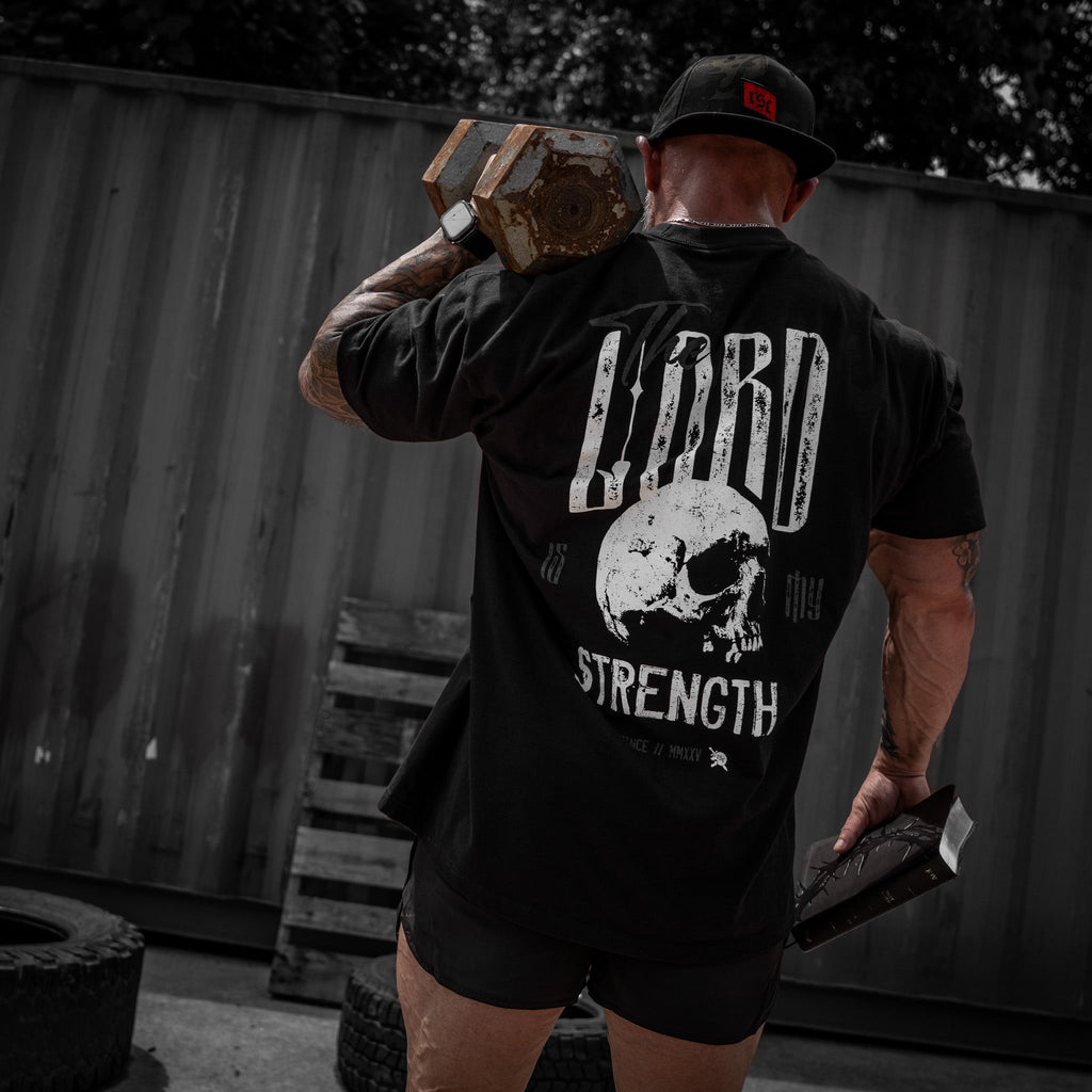 Crovyie cheap jerseys Ordering The Lord Is My Strength Heavyweight Men's T-Shirt