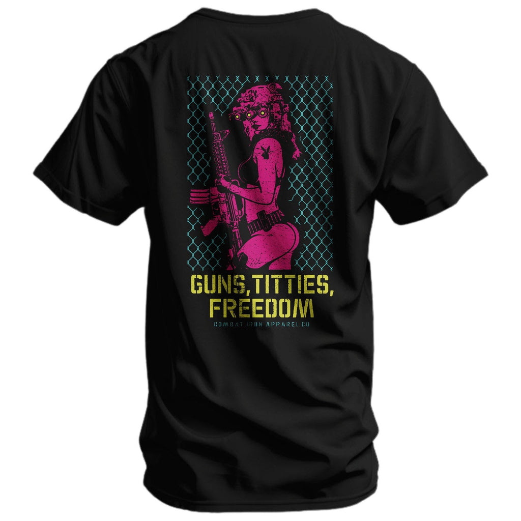 Crovyie cheap jerseys Ordering Guns, Titties, Freedom: Tactical Temptation Men's T-Shirt