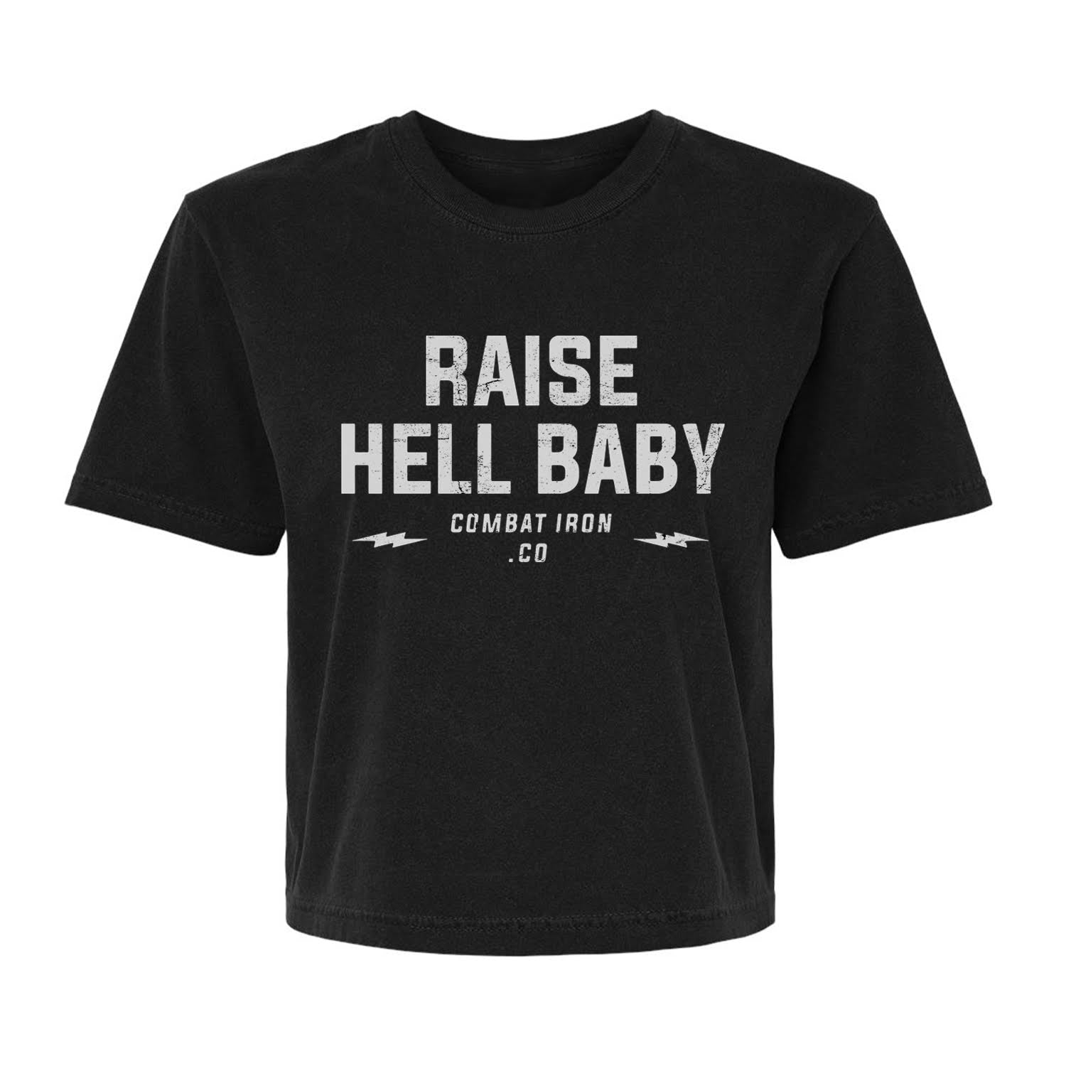 Crovyie cheap jerseys Ordering Raise Hell Baby Women's Crop T-Shirt